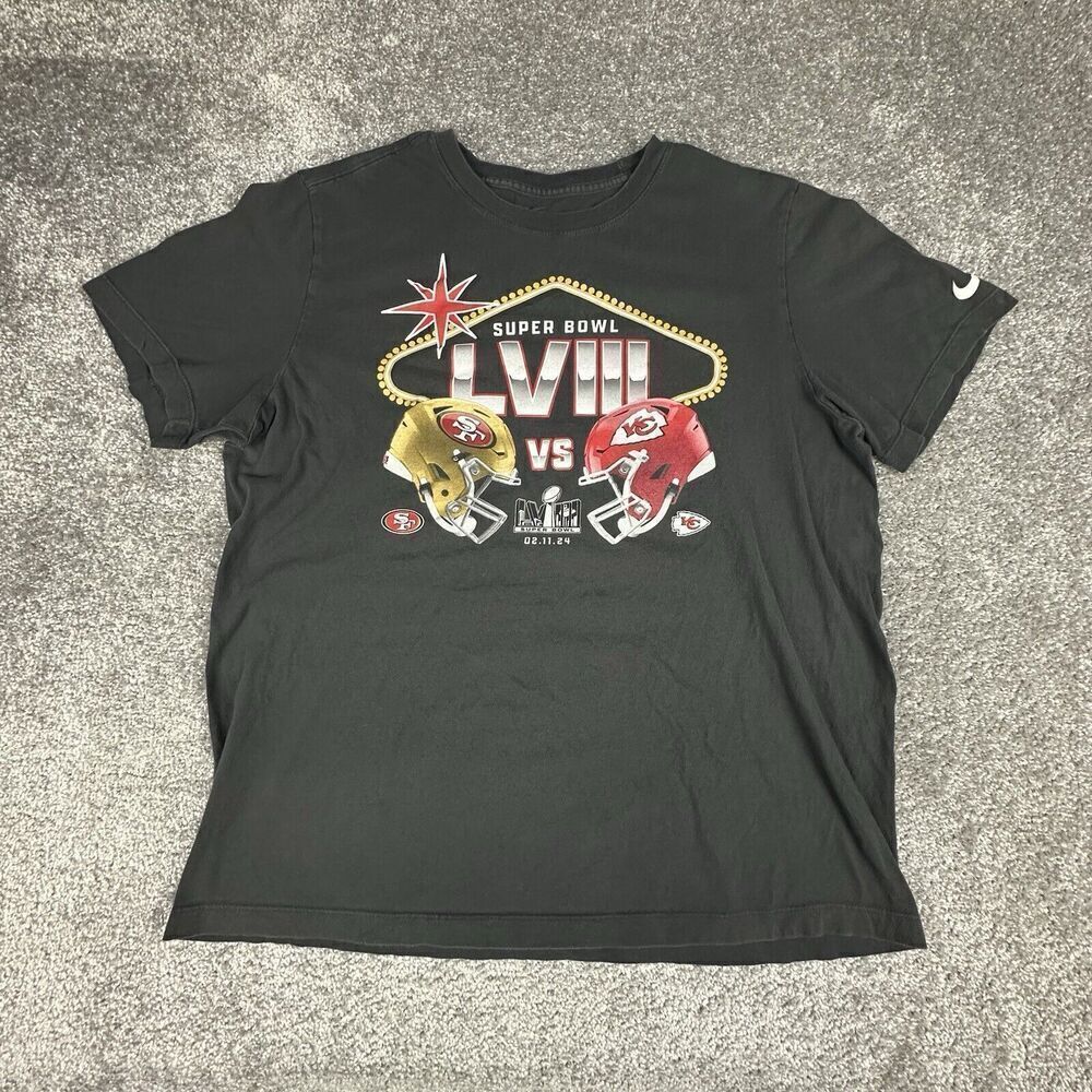 Nike Super Bowl LVII T-Shirt Kansas City Chiefs San Francisco 49ers Football